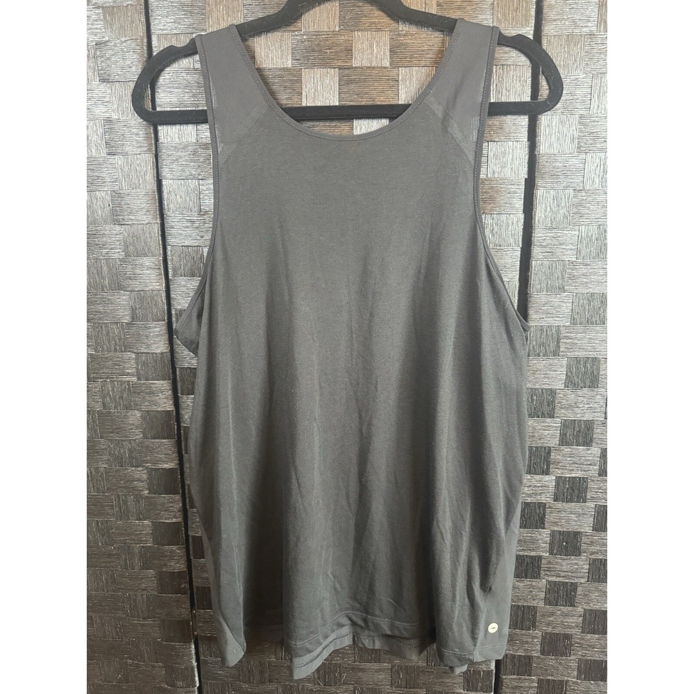 Avia Tank Top Women's Large Black Athletic Gym Workout Sleeveless Pullover Shirt